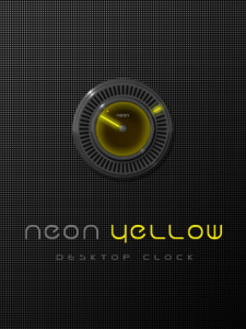 Small NEON YELLOW desktop Clock