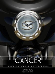 CANCER desktop Clock