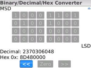 BinaryDecimalHex Converter
