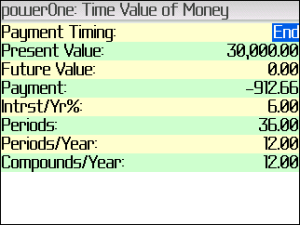 powerOne Finance Calculator